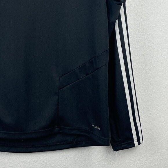 Adidas Climacool Top Kids Size L 3-Striped Long Sleeve Athletic Training Black - Picture 5 of 9